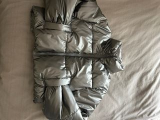Abrigo plateado niña 8-9 años