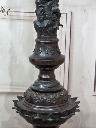 Incensario Bronce Antiguo Japonés