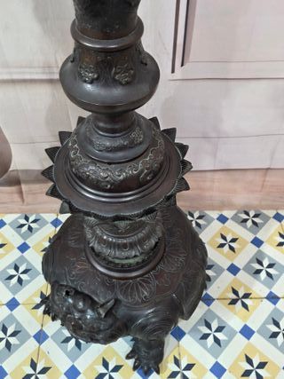 Incensario Bronce Antiguo Japonés