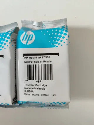 2 Cartuchos Tinta HP 67/305 (Negro y Tricolor)