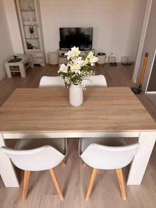 Mesa de comedor y 4 sillas