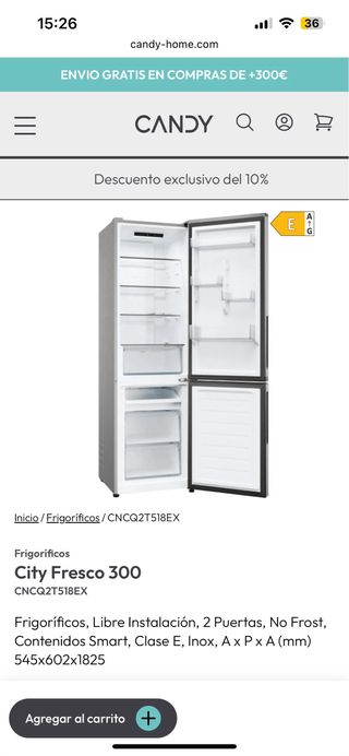 Nevera No Frost Candy City Fresco 300