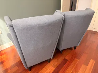 Sillón orejero infantil gris