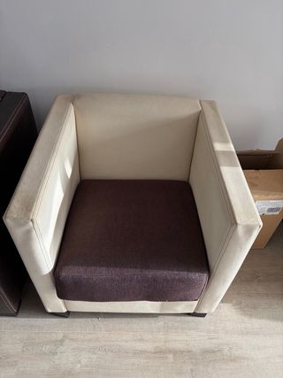 Sillón Chocolate y Blanco