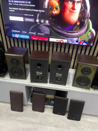 4 Altavoces Technics Marrones y Verdes