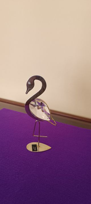 Figura de pájaro de latóncon forma de flamenco, ga