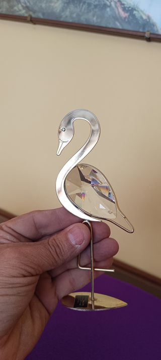 Figura de pájaro de latóncon forma de flamenco, ga