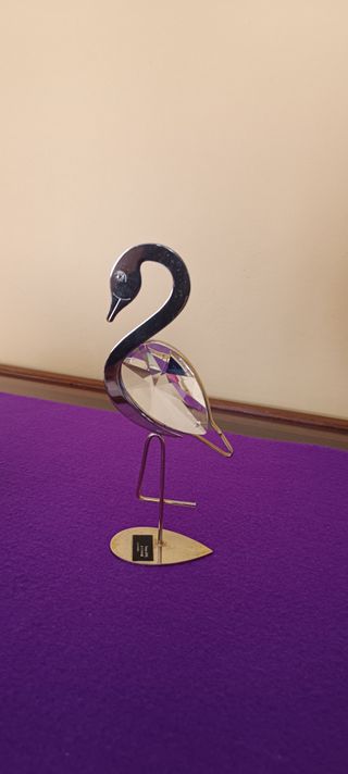 Figura de pájaro de latóncon forma de flamenco, ga