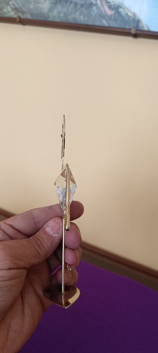 Figura de pájaro de latóncon forma de flamenco, ga