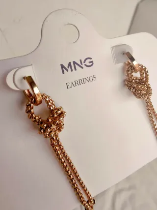 Pendientes MNG Aro Cadena Dorados