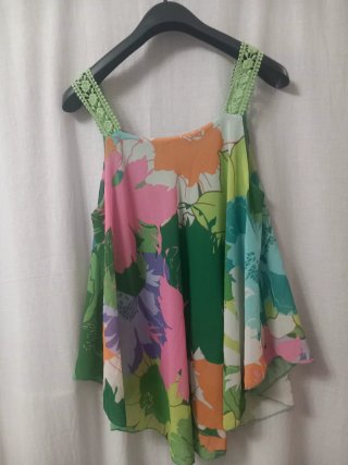 Canotta donna floreale colorata