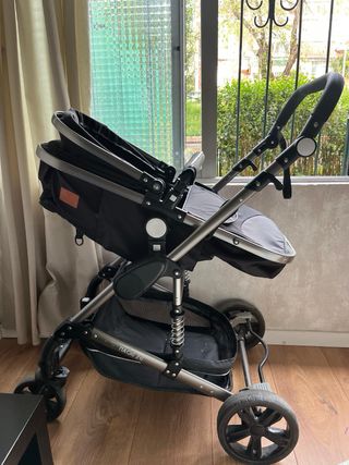 Carrito de bebé 3 en 1 Siandlcone Negro