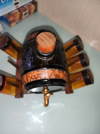 Mini barril decorativo antiguo