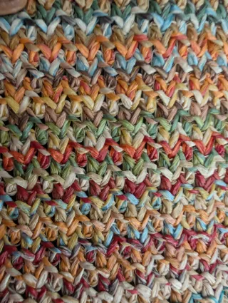 Bolso de rafia multicolor