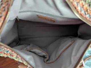 Bolso de rafia multicolor