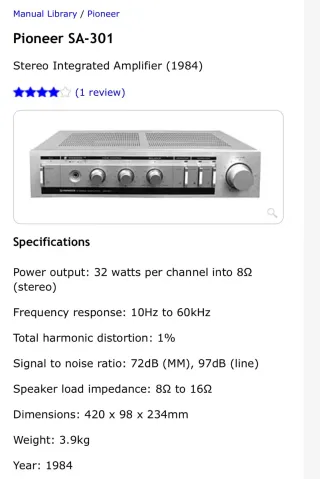Amplificatore  Pioneer