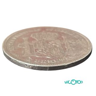Moneda de Plata 5 pesetas Alfonso XII Rey 1875