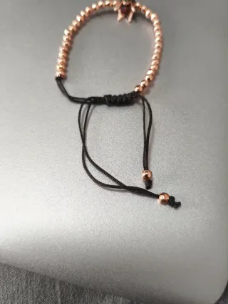 Pulsera con corona oro rosa unisex