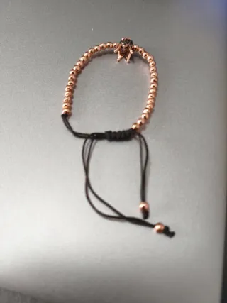 Pulsera con corona oro rosa unisex