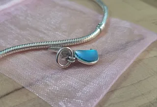 Charm Plata 925 | Media Luna Azul