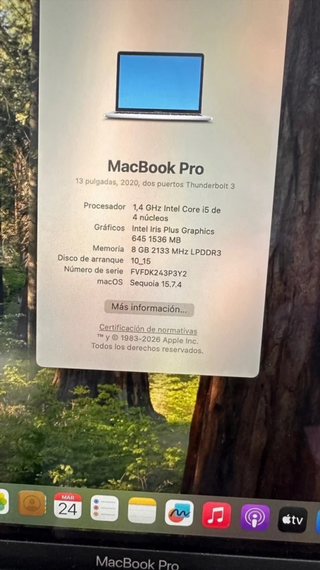 MacBook Pro 512GB Plata 2020 i5 8GB RAM