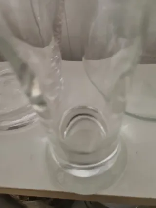 Jarra y vaso de cristal