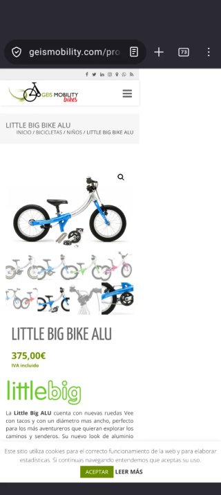 Bicicleta Littlebig Evolutiva 3 en 1