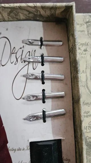 Conjunto Caligrafia Pena Tinta Pontas