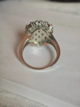 Anillo Plata Multicolor Ovalado