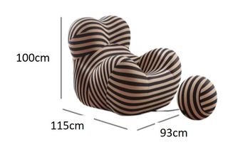 Butaca relax negro y blanco.