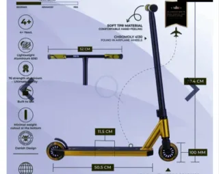 Patinete Albott Dorado