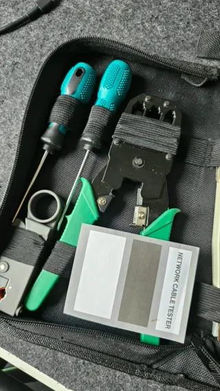 Kit Red Cat 7 50m + Crimpadora + Tester
