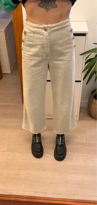 Pantalones Zara verde claro pastel
