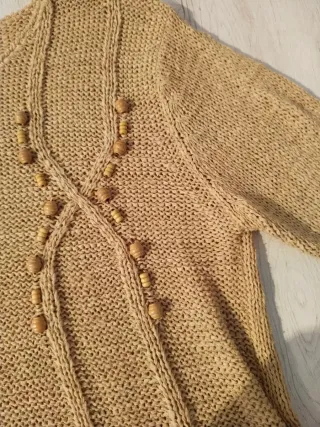 Jersey de verano beige y marrón