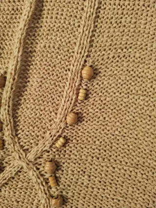 Jersey de verano beige y marrón