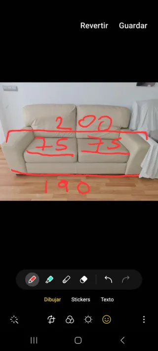 Sofá Beige 2-3 Plazas Piel