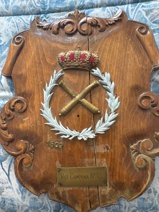 Escudo militar antiguo artillería 1802
