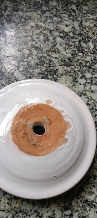 Portavelas Palmatoria Cerámica Azul y Blanco