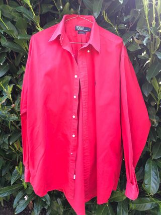 Camicia Ralph Lauren Uomo Rossa Cotone