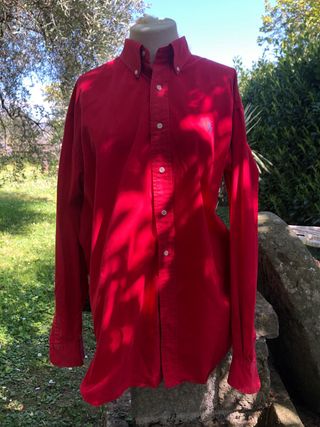Camicia Ralph Lauren Uomo Rossa Cotone