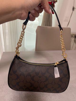 Bolso Coach Marrón y Dorado