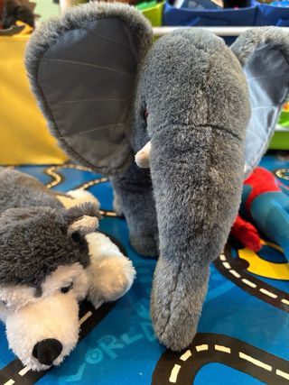 Peluche Elefante, Perro y Spiderman