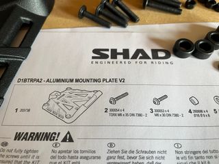 Parilla Shad Negra Aluminio Top Case
