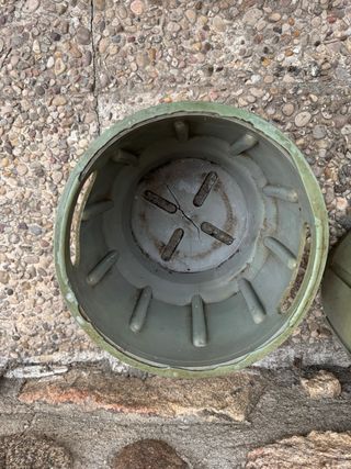 2 antiche bottiglie damajuana verdi