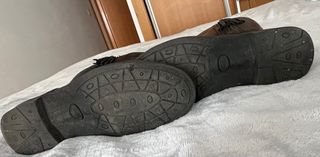 Botas altas negras cuero con cremallera