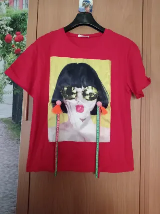 Camiseta Estampada Chica Gafas