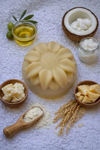 Jabón artesanal de arroz