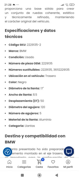 Llantas BMW 17