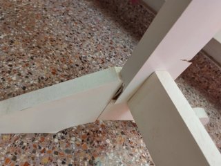 Espejo Tocador Blanco con Marcos Madera