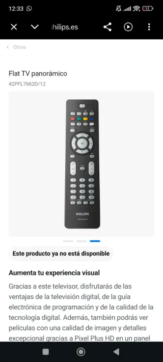Televisor Philips 42' pulgadas